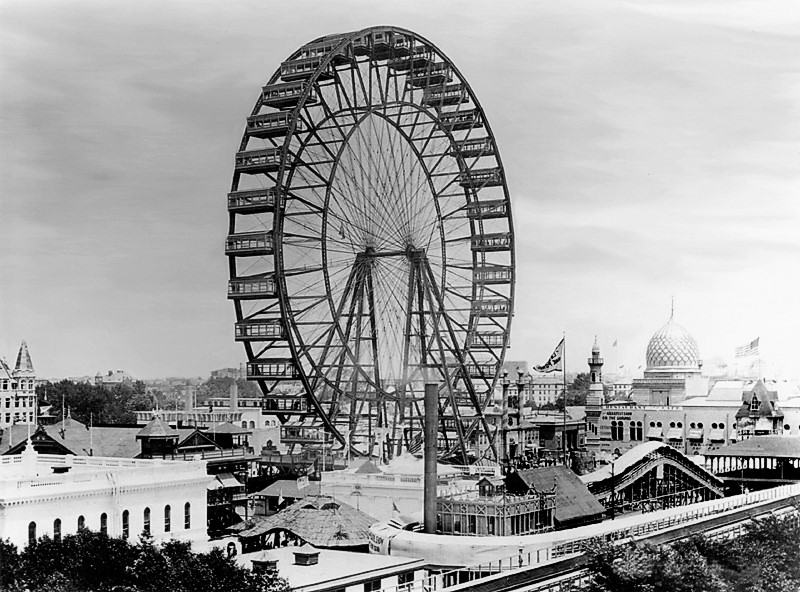 Historic photograph, The Midway Plaisance and the Fountain of Time