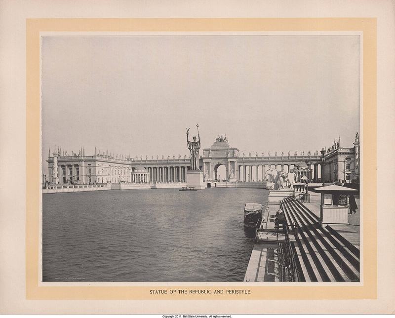 Historic photograph, The Statue of the Republic (the Golden Lady)