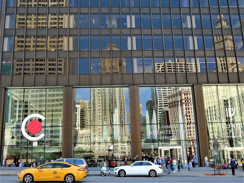 The Chicago Architecture Center at the river and Michigan Avenue