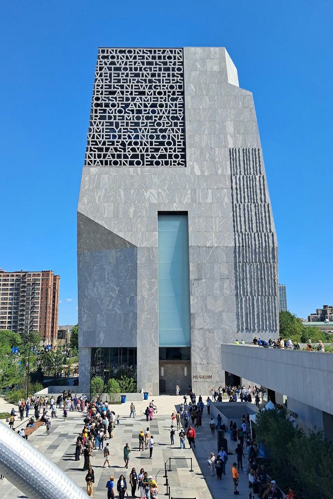 The Obama Presidential Center museum tower in Jackson Park